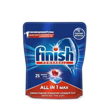 Таблетки для ПММ FINISH AII in 1, 25 шт/упак