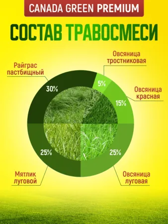 картинка Трава газонная Canada Green Premium 5 кг 