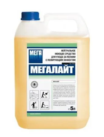 картинка МЕГАЛАЙТ средство моющее нейтральное для пола с полирующим эффектом 5 л. Н540 