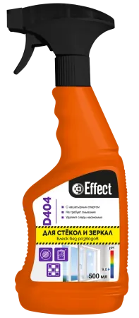 картинка Средство для мытья стеклянных поверхностей DELTA 404 триггер 500 мл EFFECT 