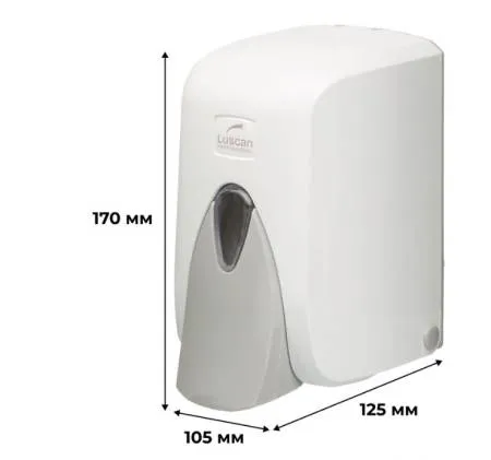 картинка Дозатор для жидкого мыла Luscan Professional 500мл, бело-серый пластик 