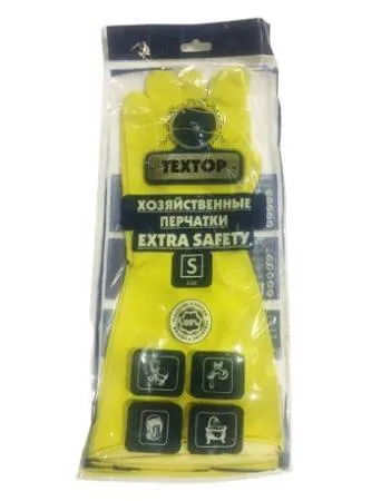 картинка Перчатки хозяйственные латексные Extra (размер S) ТЕХТОР 