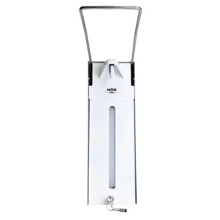 Дозатор для жидкого мыла локтевой металлический антивандальный HÖR-D-030A (с замком)