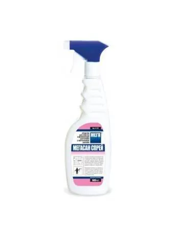 картинка МЕГАСАН СПРЕЙ средство для очистки и дезинфекции сантехники с нейтральным запахом триггер 0,5 л 