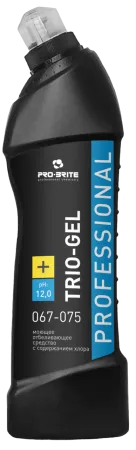 Средство моющее отбеливающее с содержанием хлора TRIO-GEL, 750 мл. PRO-BRITE