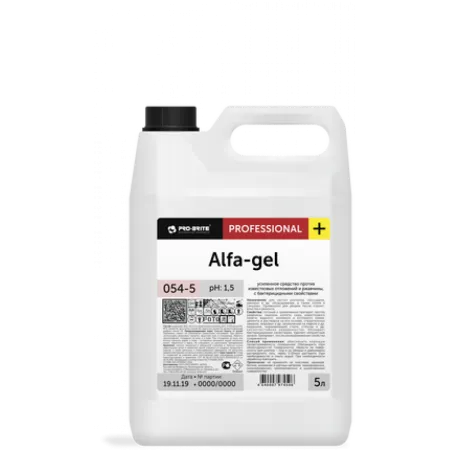 Средство усиленное против извест. отложений и ржавчины ALFA-GEL, 5 л, PRO-BRITE