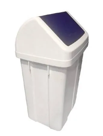 картинка Ведро ACG 50 л., с плавающей синей крышкой, белое 