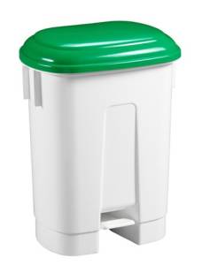 картинка Ведро ACG 60 л., для мусора с педалью, с держателем под мешок, с крышкой (зеленый) купить