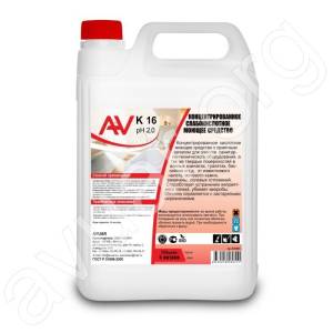 Средство концентрированное  кислотное моющее дезинфицирующее, AV K 16 5 л, Avuar