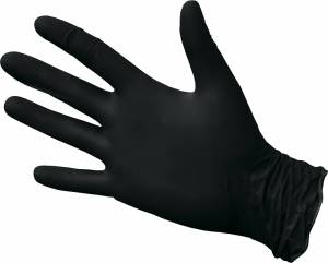 Перчатки нитриловые неопудренные S черные (100 шт. в пачке)