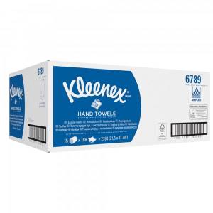 Полотенца бумажные в пачках Kleenex Ultra, белые, 2 сл., 186 л./пачка, 15 пачек, Kimberly-Clark