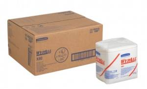 Материал протирочный в пачках WypAll X80, белый, сложение 1/4, 50 листов/упаковка, 4 упаковки/коробка, Kimberly-Clark