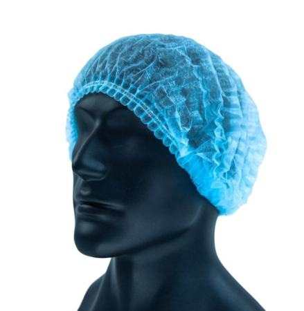 Шапочка Шарлотта одноразовая голубая (уп.50 шт)