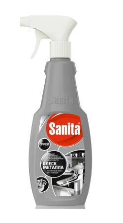Средство для кухни 500 мл, SANITA "Блеск металла", распылитель