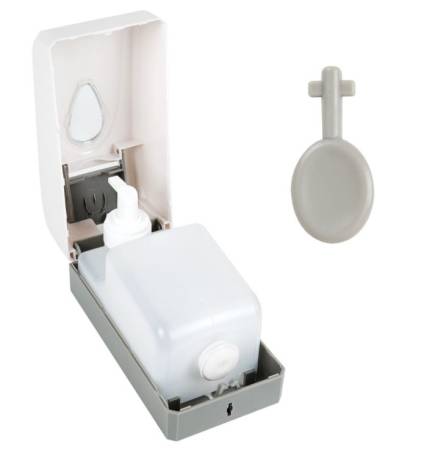 картинка Дозатор для жидкого мыла-пены 1 л, пластик, белый, LAIMA 