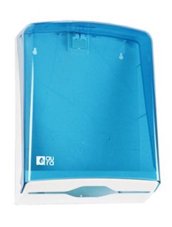 Диспенсер ACG для листовых полотенец прозрачно-голубой пластик размер 27,6х13х36,5