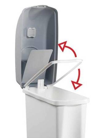 картинка Контейнер ACG 17 л. для мусора с педалью, с крышкой, серый 