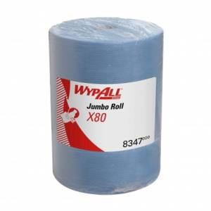 Материал протирочный в рулонах WypAll X80, голубой, 475 листов, Kimberly-Clark