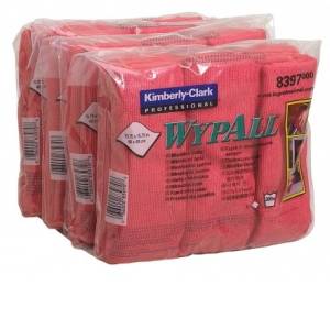 Микрофибра WypAll Microfibre Cloth 40 х 40 см, крас., 6 шт., Kimberly-Clark 1/4