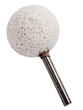 Абразивный ракушечник-шар, диаметр 38 мм. с валом