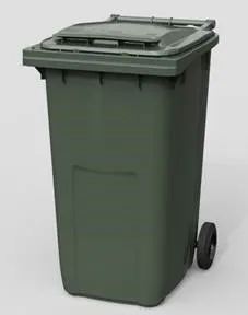 Бак для мусора на колесах, зеленый 240л