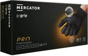 Перчатки нитриловые GoGRIP черные L (уп 50 шт/25 пар) MERCATOR