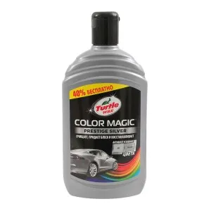 картинка автохимия для  Автополироль цветной  COLOR MAGIC PRESTIGE SILVER WAX серебристый 500 мл Turtle Wax, 1/6