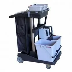 Тележка комплексная на базе КомбиСпид ведра 2х25 л Волео Про, для прохождения в узких местах Vileda