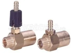 Инжектор регулируемый для моечных средств, сопло 2,1 мм, 3/8" штуцер - 3/8" гайка PA