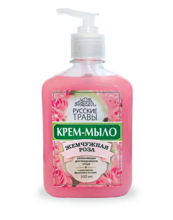 Крем-мыло жидкое пуш-пул Жемчужная Роза 300 мл, Русские Травы,