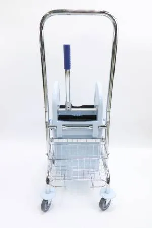 картинка Тележка ACG 1 х 25 л с отжимом, ведро СЕРОЕ, корзина для химии, база хром  