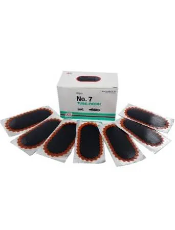 картинка Заплата (латка) камерная, для холодной вулканизации, №7, с красным обрамлением74х37 мм, овальная с двойным зубчатым краем, 30 шт, 500 0201, Rema Tip Top 