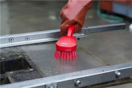 картинка Щетка для мытья с длинной ручкой, 41,5x7,5x7,5 см, жёсткая, синяя Vikan 