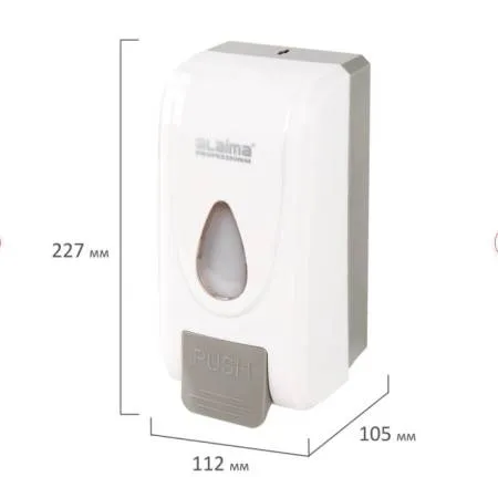 картинка Дозатор для жидкого мыла-пены 1 л, пластик, белый, LAIMA 