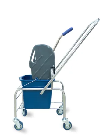 картинка Тележка уборочная БЕЗ ЛОГО 1 х 16л с отжимом, база хром 
