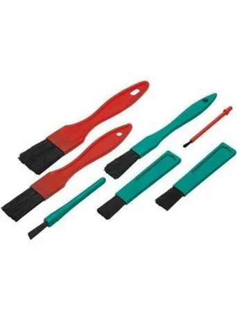 Набор кисточек для чистки пластика, 14x7x1,5 см, мягкие, (7 шт.) Vikan.