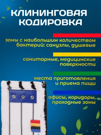 картинка МОП плоский микрофибра 40 см жесткий абразив, люверсы под TTS ACG 
