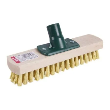 картинка Щетка скраббер ШРОБЕР деревянная для пола с коротким ворсом без рукоятки YORK 