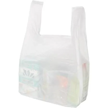 Пакет-майка ПНД 15 мкм 38+20х68 см,белый, 100 штук в упаковке