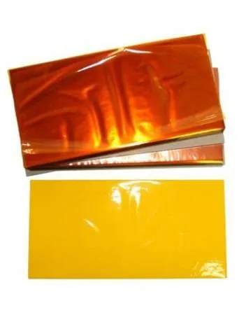 картинка Термостойкая плёнка жёлтая, фольга для горячей вулканизации 160х75мм. 1000 листов Tip-Top 517 1972 