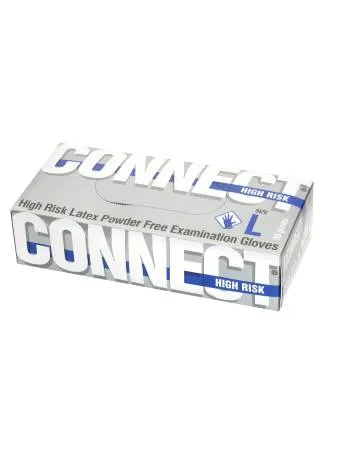 Перчатки латексные L High Risk, повышенной прочности (размер L) синие (50 шт. в пач) в ассортиме