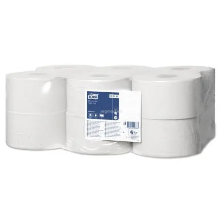 Бумага туалетная 1 сл., белая, 9,5 см x 200 м, (12 рул) Tellus (Tork)