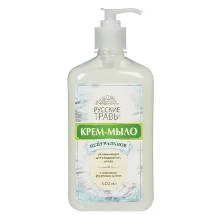 Крем-мыло жидкое с дозатором Нейтральное 500 мл, Русские Травы,
