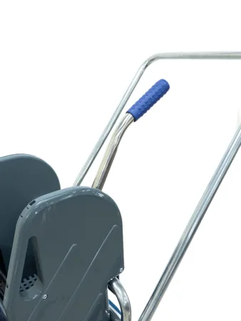 картинка Тележка уборочная БЕЗ ЛОГО 1 х 16л с отжимом, база хром 