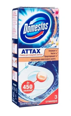 картинка Стикер Доместос очищ. Тропическая свежесть 3 шт., 30 гр.