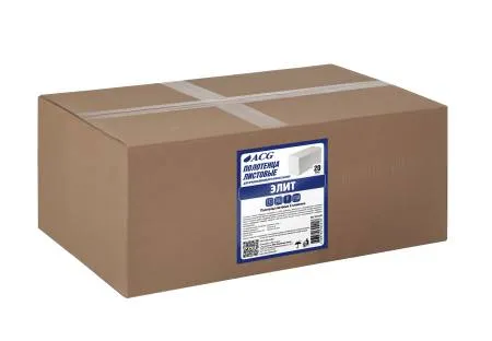 картинка Полотенца листовые ACG Z-сл."Элит"1 сл. целлюлоза 23x22 см,200 л/пачке, (20 пачек) 