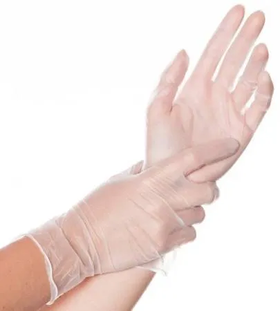 Перчатки виниловые неопудренные прозрачные M (100 шт. в пач)  MedMarket, 1/10