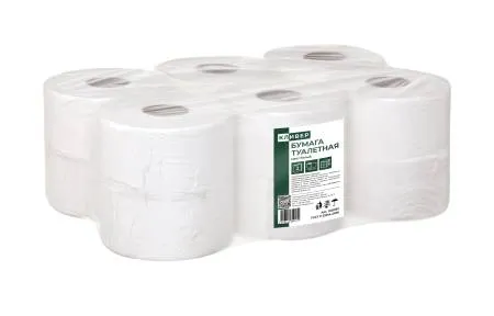 картинка Бумага туалетная КЛИВЕР/KROST, 2сл, 160м, цвет белый (12 рул.) 