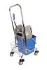 Тележка уборочная ACG 25 л., с отжимом, с корзиной для химии, рама хромированная