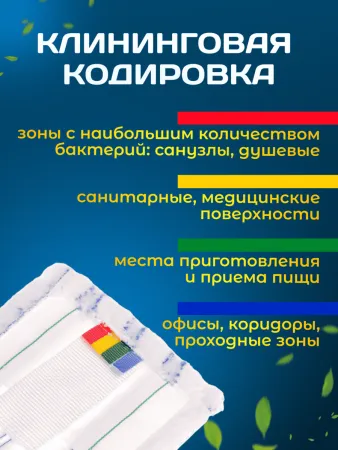 картинка МОП ACG плоский "Микрофибра" мягкий абразив 40 см., карман + ушки 